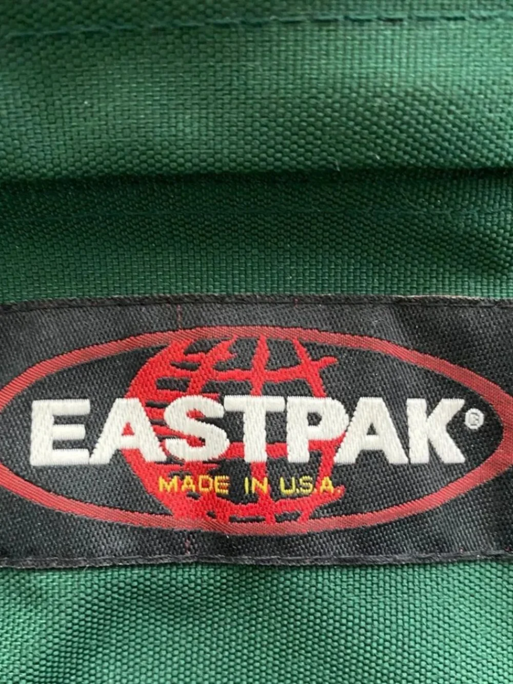 Vtg Eastpak Backpack Made in USA Green Nylon Retro 90s School Travel Bag